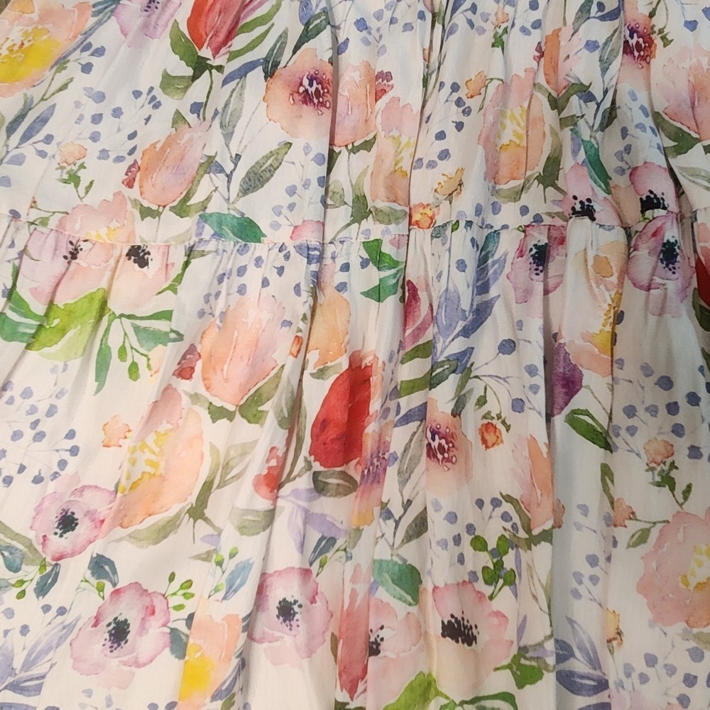 NWT Lucy Paris Laufey Mini Skirt Cottagecore Tiered Ruffles 100% Cotton Size: M - Picture 4 of 9